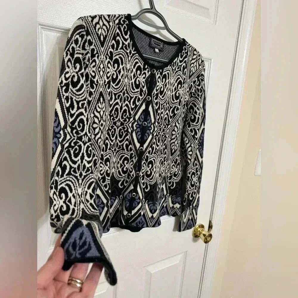 Intiwara | 100% Pima Cotton Button Front Cardigan Size L - Picture 2 of 11